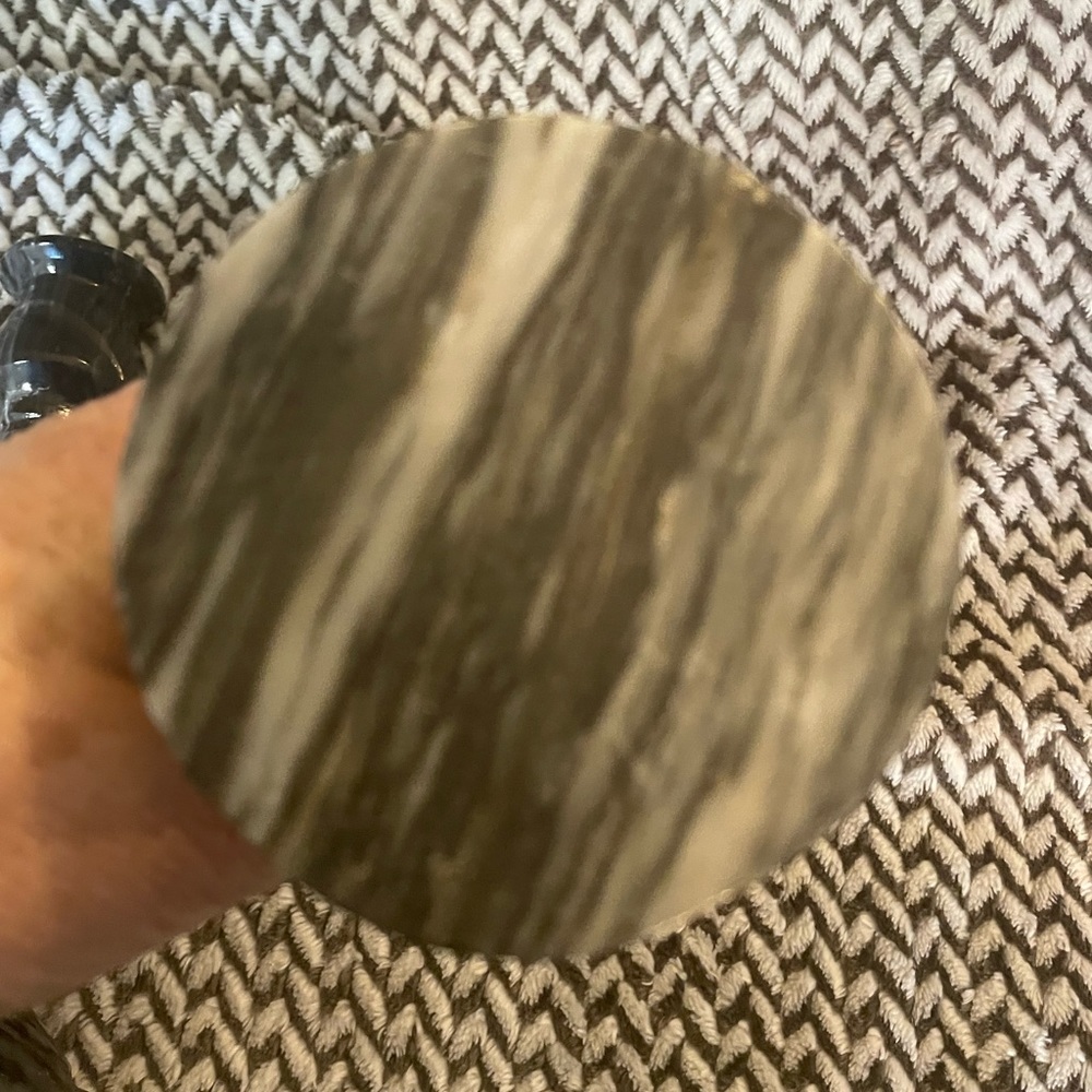 CANDLESTICKS MARBLE GRAY BLACK WHITE - Picture 5 of 7